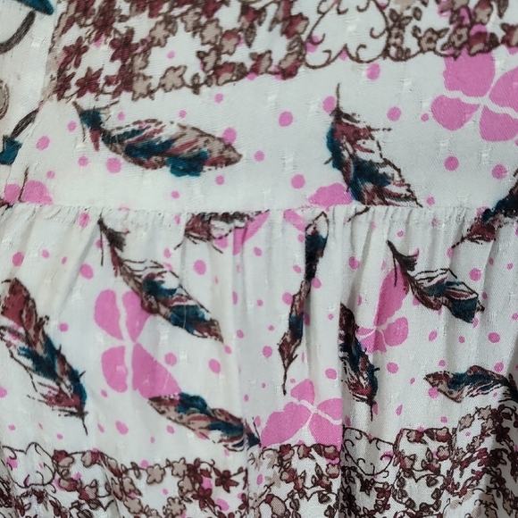 DEPT Floral Maxi Dress XS/S Boho Hippie Cottagecore Gypsy Festival Flowy Rayon - Picture 11 of 15